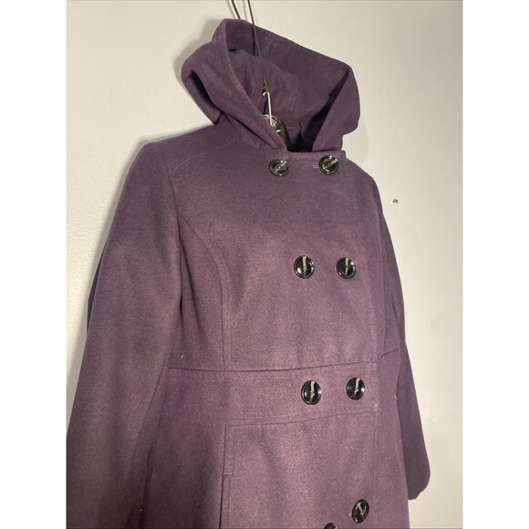 Marvin Richards Women's Coat Jacket Purple Double Breasted Button Front Liner 2X - Picture 5 of 8
